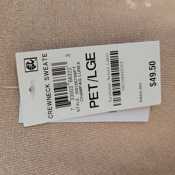 NWT JM Collection Gold speckled crewneck - Picture 5 of 5